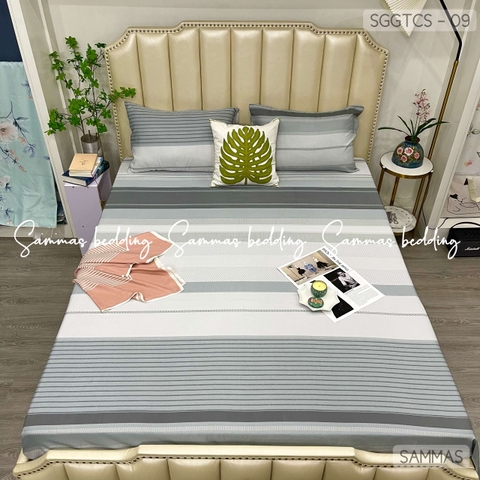 Set ga gối Tencel Smart - Kẻ Ngang - SGGTCS-09