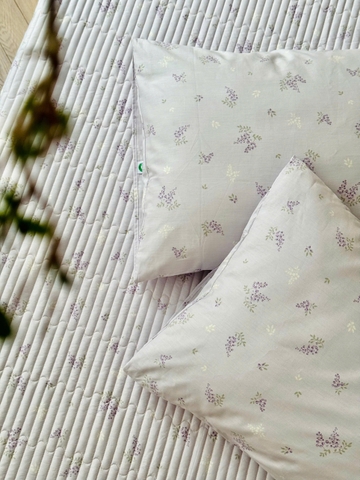 Set ga gối cotton silk Hàn - Nho tím - SGGSH90