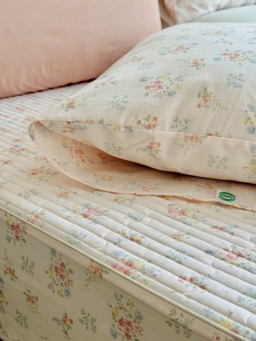 Set ga gối cotton silk Hàn - Hoa nhí - SGGSH92