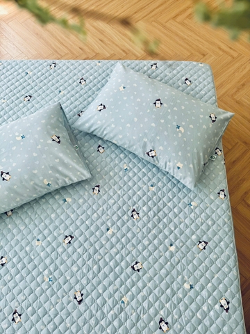 Set ga gối chần bông (Cánh cụt) - SGGCB325