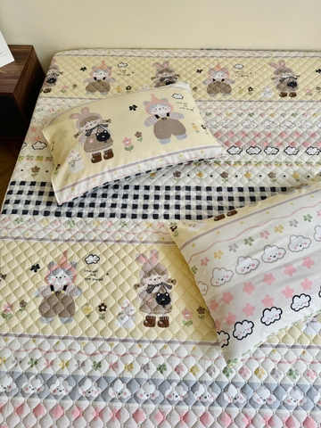 Set ga gối chần bông (Bé mèo) - SGGCB337