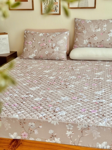Set ga gối chần bông (Mộc lan) - SGGCB339