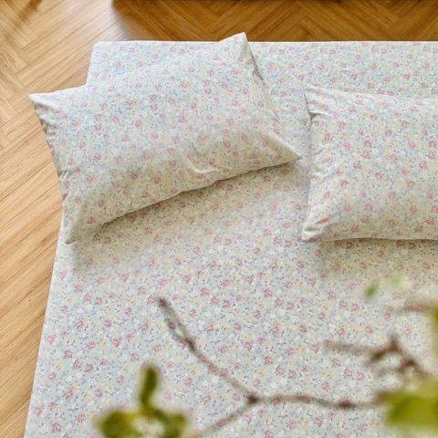 Set ga gối cotton - Hoa nhí - SGGCT357
