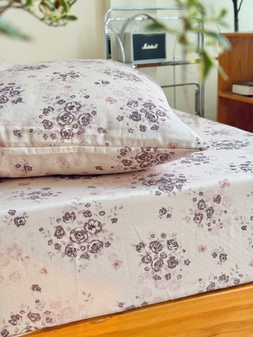 Set ga gối Linen - Chùm hoa nhí - SGGL63