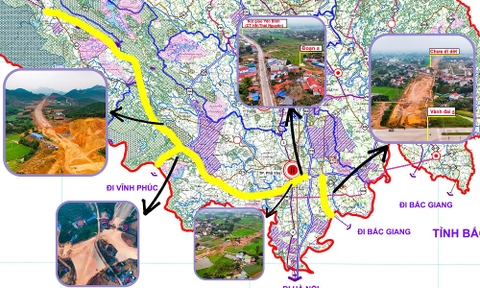 Toàn cảnh khu vực được xây dựng tuyến đường gần 4.000 tỷ, kết nối 3 trung tâm công nghiệp của miền Bắc