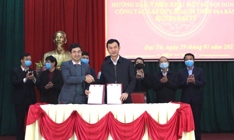 Đại Từ: Ký kết tài trợ kinh phí lập quy hoạch