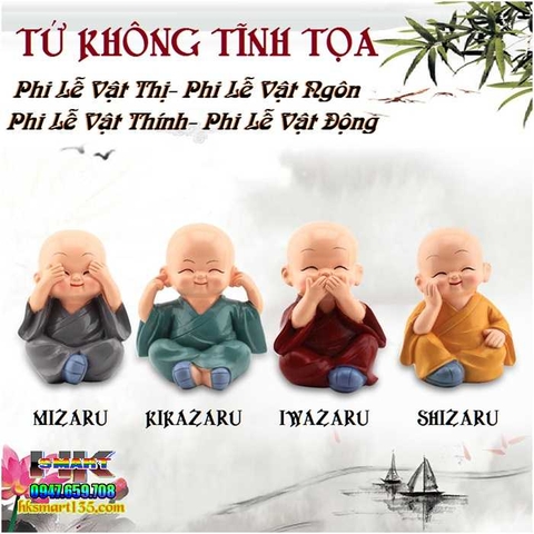 BỘ TƯỢNG TỨ KHÔNG TRANG TRÍ TAPLO- TIỂU CẢNH GÂY ẤN TƯỢNG