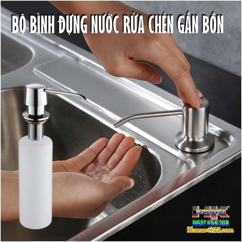 BỘ VÒI BƠM HÚT NƯỚC RỬA CHÉN GẮN BỒN KÈM BÌNH CHỨA 30ML