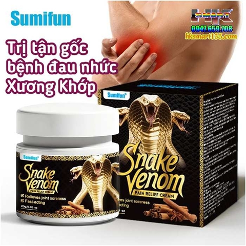 CAO XOA BÓP NỌC RẮN ĐEN SNAKE VENOM SUMIFUN 20GR- GIẢM ĐAU HỖ TRỢ MỌI VẤN ĐỀ VỀ CƠ XƯƠNG KHỚP