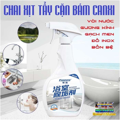 SIÊU XỊT TẨY CẶN CANXI BẨN BÁM LÂU NGÀY TRÊN GƯƠNG KÍNH- ĐỒ DÙNG VỆ SINH