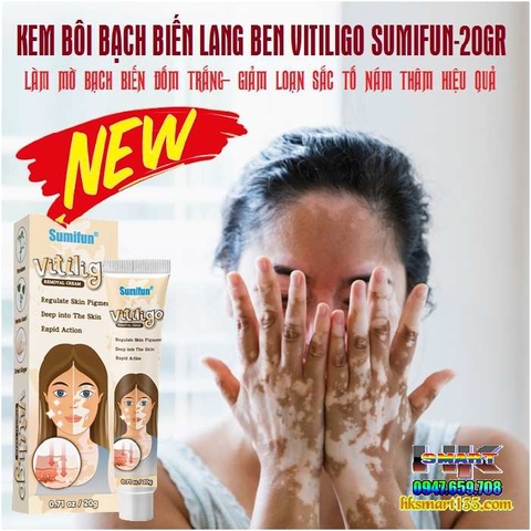 KEM BÔI BẠCH BIẾN LANG BEN VITILIGO SUMIFUN-20GR LÀM MỜ BẠCH BIẾN ĐỐM TRẮNG NÁM THÂM HIỆU QUẢ