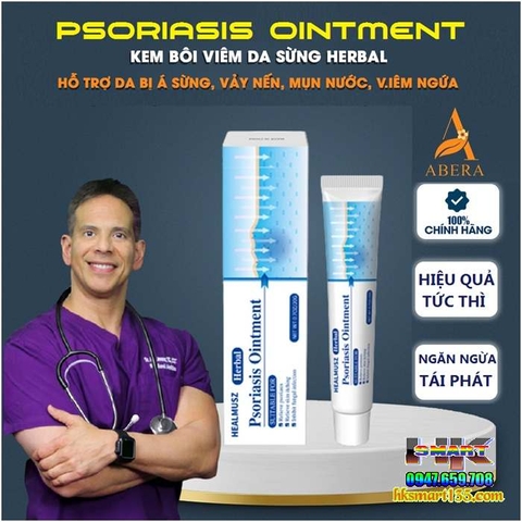 [NHẬP KHẨU CHÍNH HÃNG] KEM BÔI PSORIASIS OINTMENT ĐẶC TRỊ CÁC BỆNH NẤM NGỨA VẢY NẾN Á SỪNG
