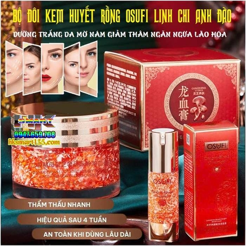 KEM HUYẾT RỒNG OUSHUFEI 33GR TRẺ HÓA LÀN DA- DƯỠNG TRẮNG DA MỜ NÁM GIẢM THÂM NGĂN NGỪA LÃO HÓA