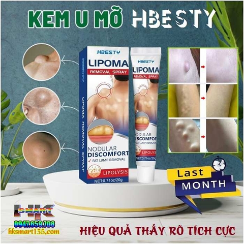 KEM LOẠI BỎ ĐÁNH TAN U MỠ BƯỚU CỔ HBESTY LIPOMA NODULAR 20GR- THẢO DƯỢC THIÊN NHIÊN