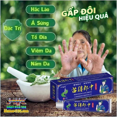 NỘI ĐỊA TRUNG- KEM XANH ĐẠI PHU ĐẶC HIỆU TRỊ CÁC BỆNH NGOÀI DA- NẤM, NGỨA, GHẺ, HẮC LÀO, TRỊ NÁM, TÀN NHANG