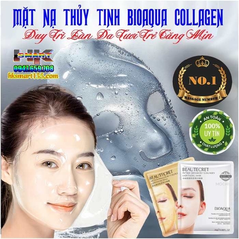 SET 05 MẶT NẠ THỦY TINH BIOAQUA THẠCH COLLAGEN TRONG SUỐT CAO CẤP DƯỠNG TRẮNG- DƯỠNG ẨM- NGĂN LÃO HÓA DA