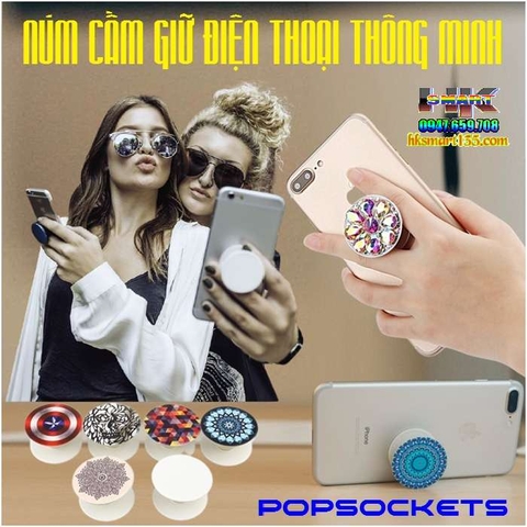 SET 2 NÚM CẦM GIỮ ĐIỆN THOẠI THÔNG MINH POPSOCKETS