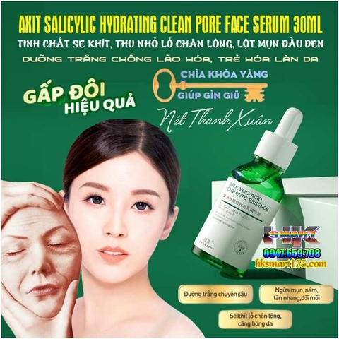 SERUM AXIT SALICYLIC 30ML/ 60GR- TINH CHẤT SE KHÍT, THU NHỎ LỖ CHÂN LÔNG, LỘT MỤN ĐẦU ĐEN, DƯỠNG TRẮNG CHỐNG LÃO HÓA, TRẺ HÓA LÀN DA