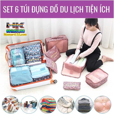 SET 6 TÚI ĐỰNG ĐỒ DU LỊCH TIỆN ÍCH