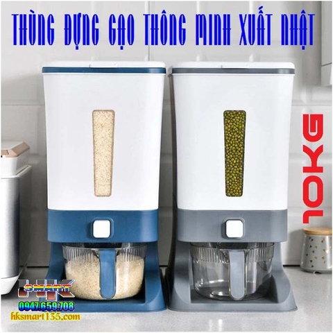 THÙNG ĐỰNG GẠO THÔNG MINH XUẤT NHẬT LOẠI 10KG