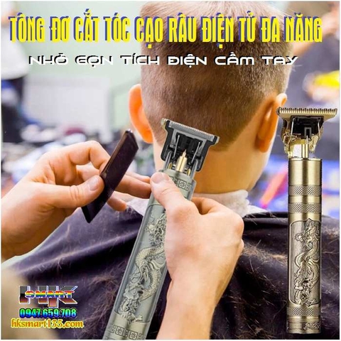 TÔNG ĐƠ CẮT TÓC CẠO RÂU ĐIỆN TỬ ĐA NĂNG TÍCH ĐIỆN CẦM TAY NHỎ GỌN