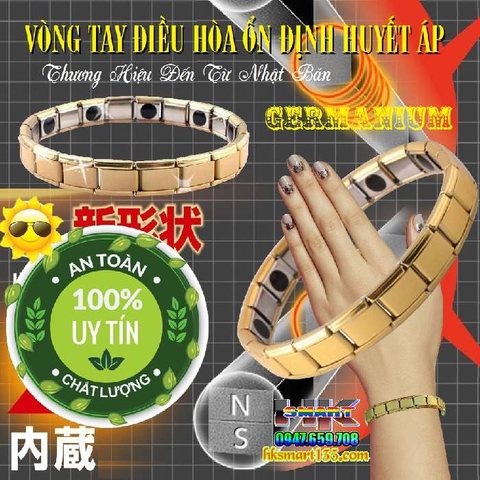 THANH LÝ COMBO 4 CÁI VÒNG TAY GERMANIUM ĐIỀU HÒA ỔN ĐỊNH HUYẾT ÁP NHẬT BẢN