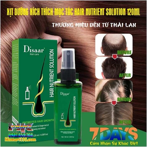XỊT DƯỠNG KÍCH THÍCH MỌC TÓC HAIR NUTRIENT SOLUTION 120ML XUẤT XỨ THÁI LAN