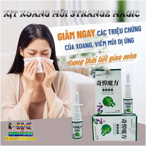 NỘI ĐỊA TRUNG [CHUẨN 100% HÀNG CTY]- XỊT XOANG MŨI STRANGE MAGIC HỖ TRỢ GIẢM CÁC BỆNH LÝ HÔ HẤP