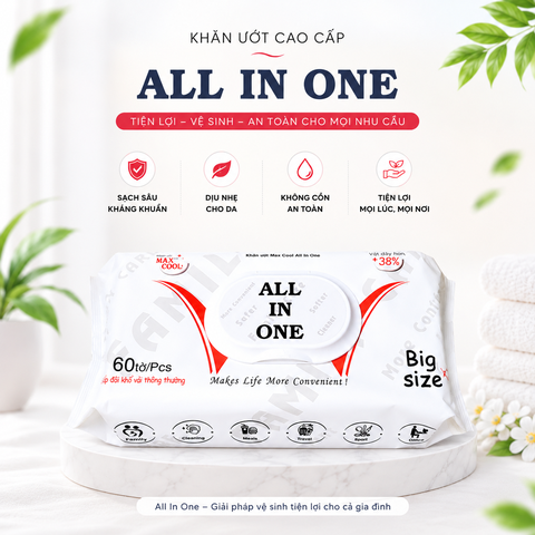 ALL IN ONE, Big Size (60 tờ),không hương