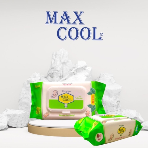 1 gói khăn ướt 80 tờ MAX COOL - Không hương