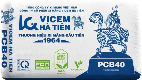 Xi măng Vicem Hà Tiên PCB40 bao 40kg