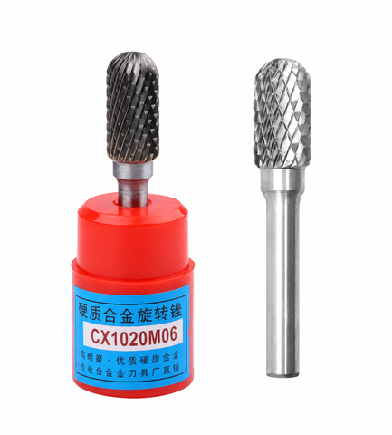Mũi mài hợp kim CX1020M06  dạng trụ đầu bo, đường kính 10 mm. chuôi 6 mm