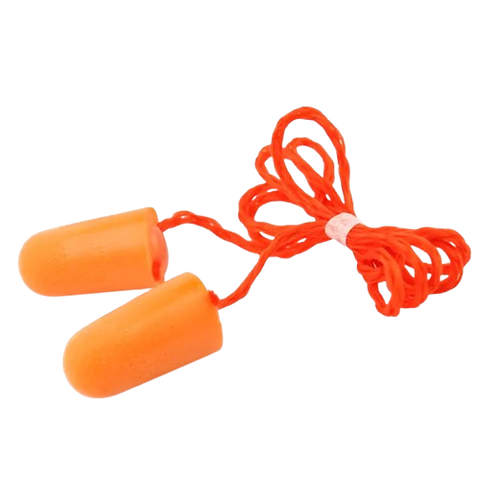 Nút tai chống ồn 3M 1110 màu cam có dây nối màu đỏ