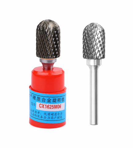 Mũi mài hợp kim CX1625M06 dạng trụ đầu bo, đường kính 16 mm, chuôi 6 mm