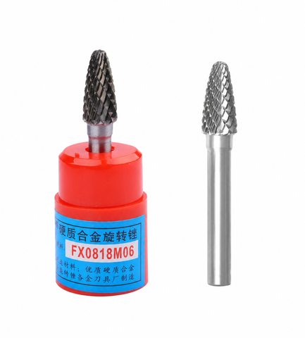 Mũi mài hợp kim FX0820M06 dạng cây đầu bo, đường kính 8 mm, chuôi 6 mm