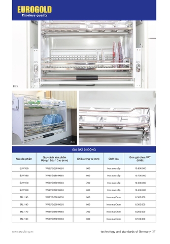 Giá bát đĩa tủ bếp thông minh