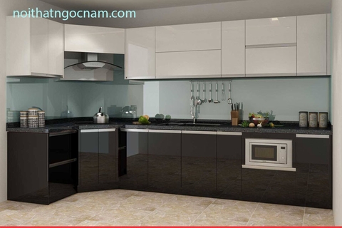 Tủ bếp inox cánh Acrylic sang trọng