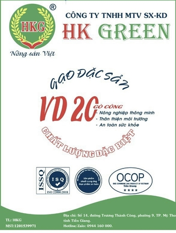 GẠO ĐẶC SẢN VD20 GÒ CÔNG TÚI 10KG