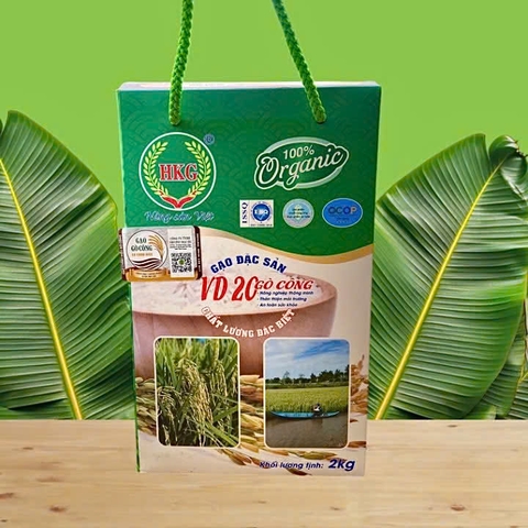 GẠO ĐẶC SẢN VD20 GÒ CÔNG - LÚA TÔM 2KG