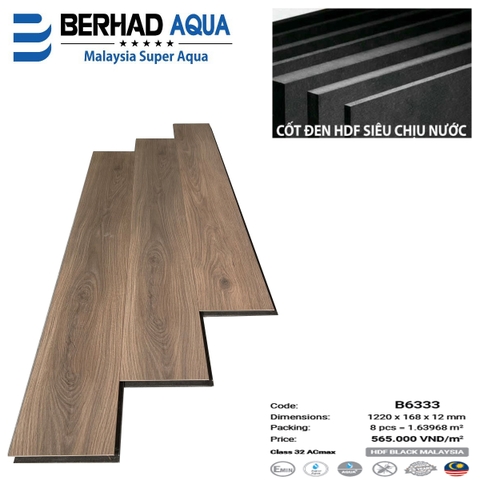 Sàn Gỗ Berhad Aqua B6333