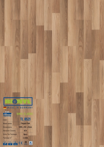 Sàn gỗ Binyl Class – 8mm TL8521