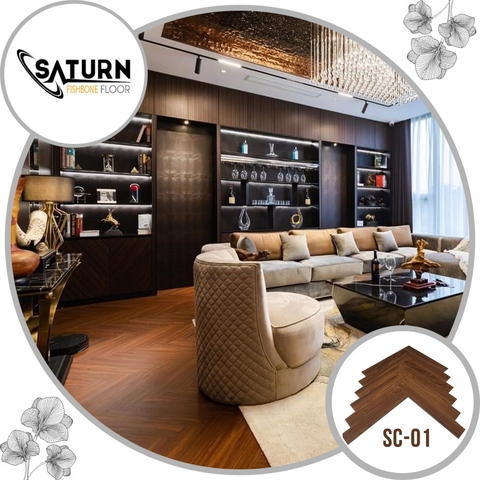 Sàn Gỗ Xương Cá Saturn Fishbone SC01