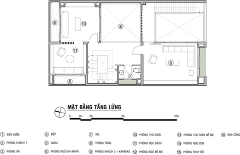 Mẫu thiết kế nhà 3 tầng có nhiều cây xanh mát mẻ