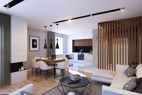 Phong cách mở trong nội thất căn hộ chung cư