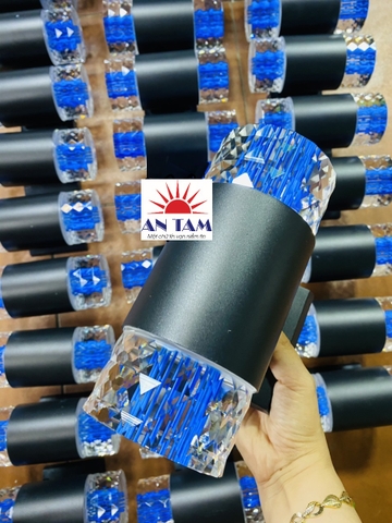 ĐÈN HẮT TƯỜNG 2 ĐẦU SỌC XANH