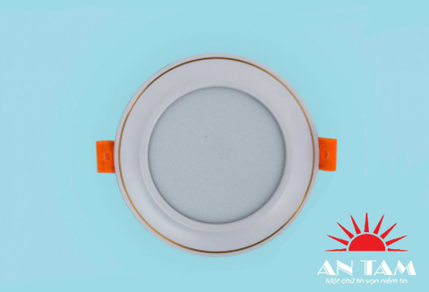 Âm trần tản nhiệt 1 màu viền trắng 7w - An Tâm Lighting
