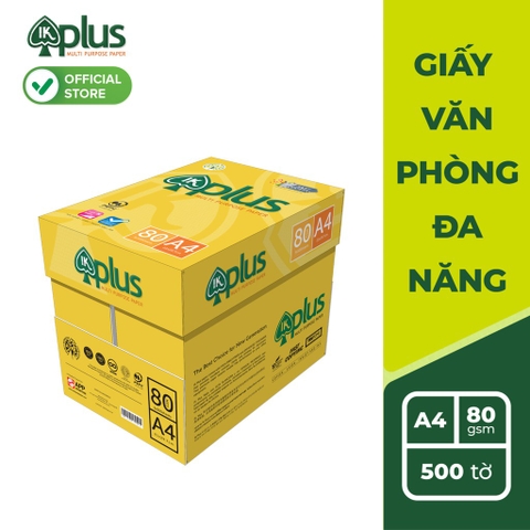 Giấy In IK Plus Khổ A4 - 80gsm - Ream 500 Tờ