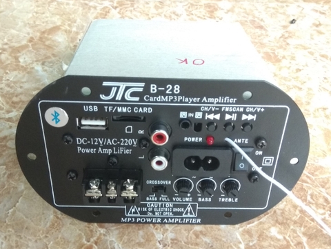 Mạch Loa USB/TF/FM/Bluetooth Công Suất Lớn Kéo Loa Bass 30 Dùng Điện 12VDC/220VAC