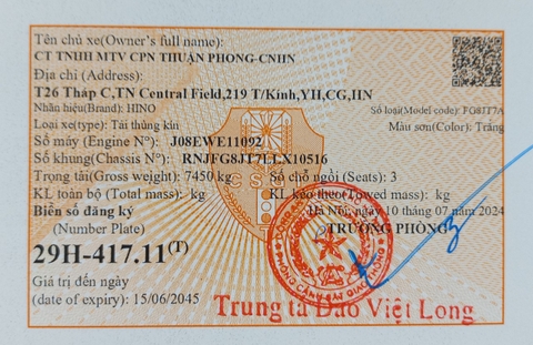 Hỗ Trợ Đăng Ký Cho Xe Mua Mới Miễn Phí 100%