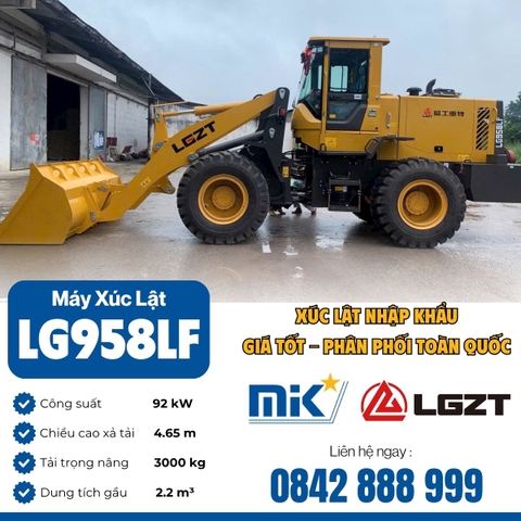 Máy Xúc Lật LG958LF cần dài - động cơ 6 máy
